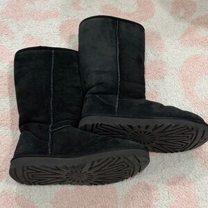 UGG Black Suede Tall Winter Boots